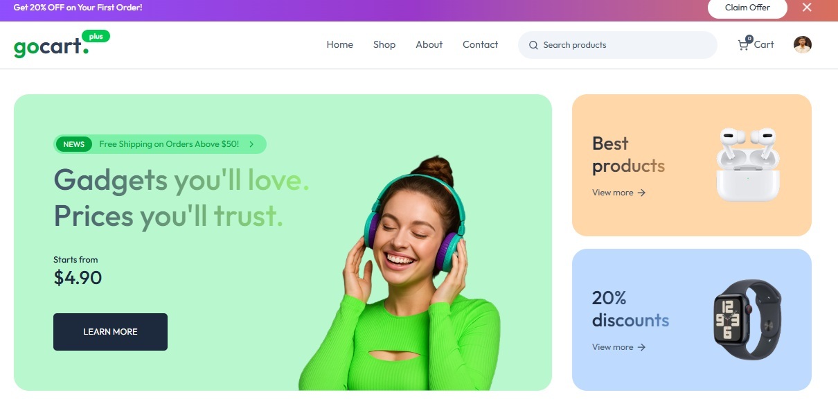 Gocart E-Commerce Website